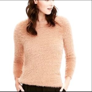 Banana Republic pink fuzzy sweater